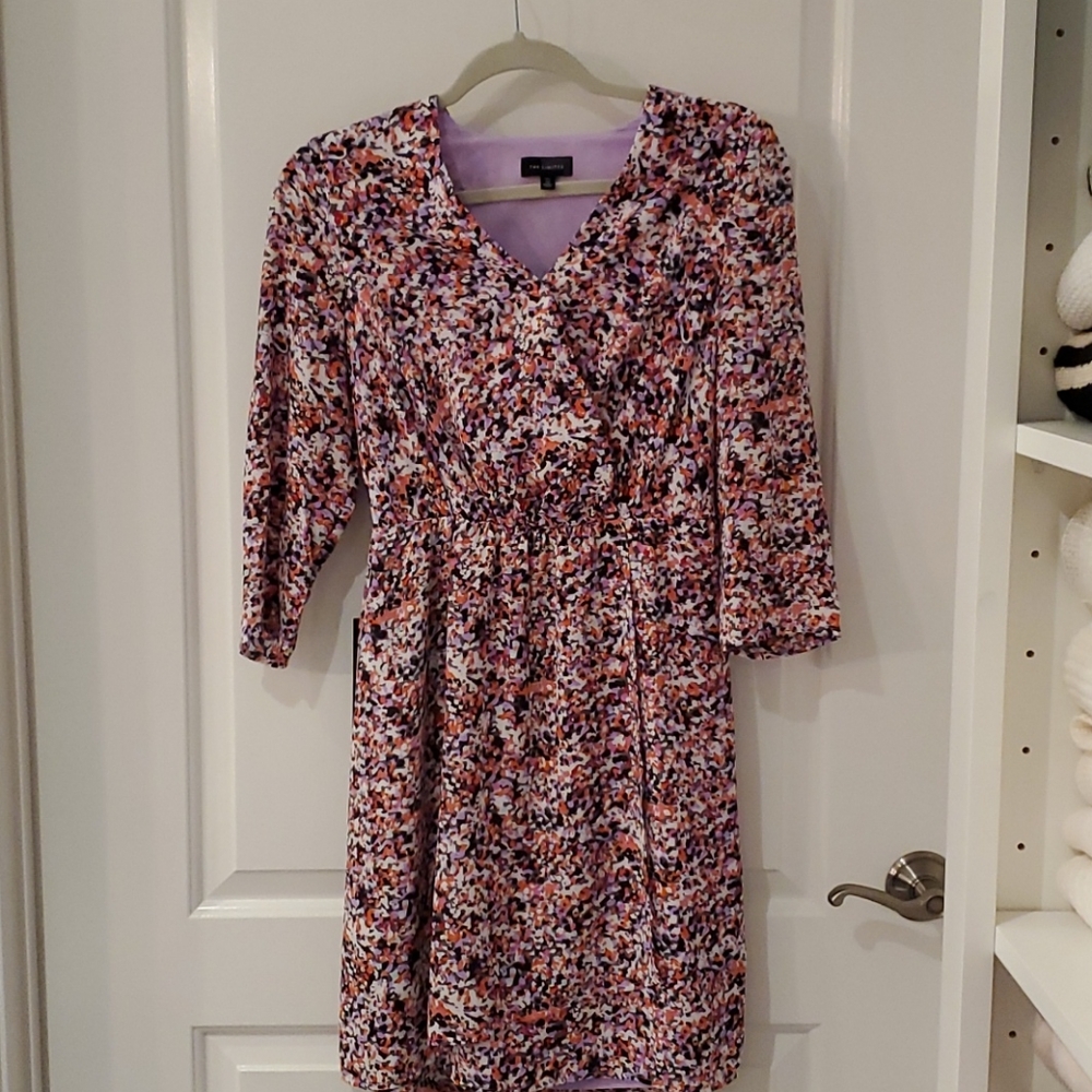 3/4 length sleeve floral dress